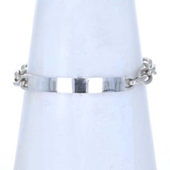 Sterling Silver Identification Bar Men's Bracelet 8" - 925 Engravable ID