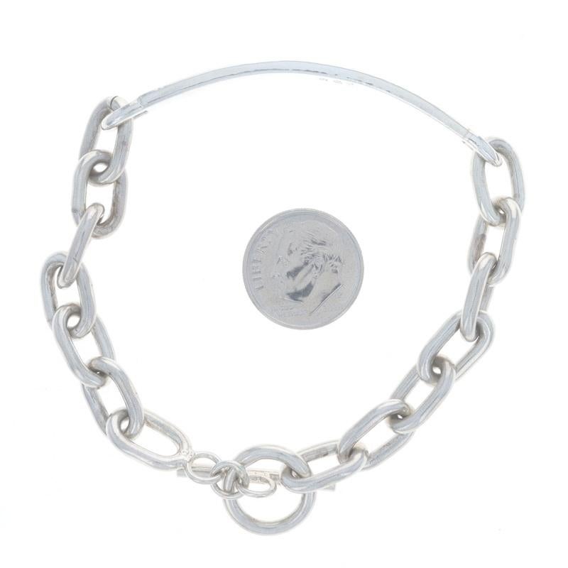 Sterling Silber Identifikation Bar Herrenarmband 8