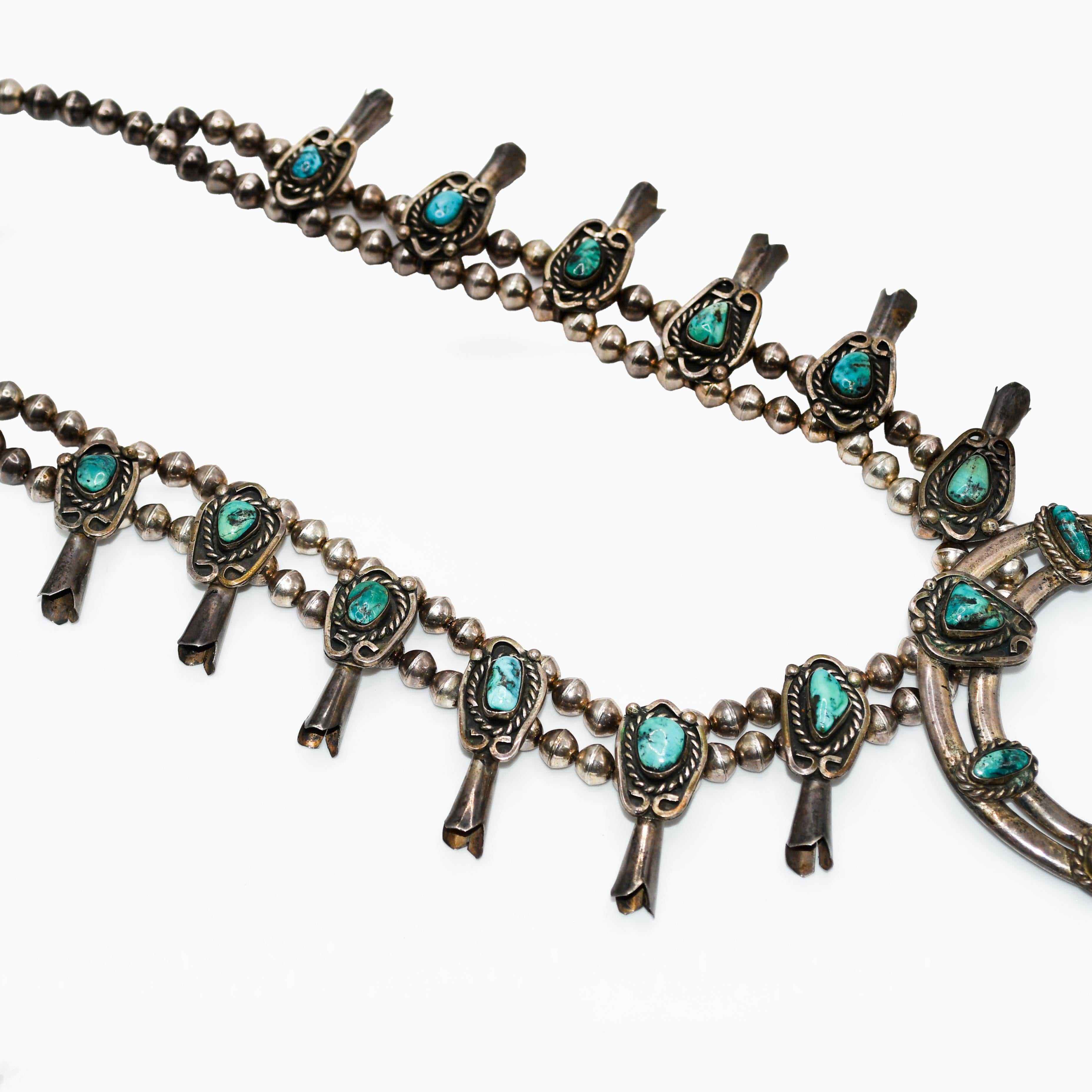 antique squash blossom necklace for sale
