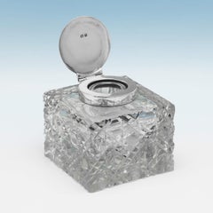 Antiker Tintenstand aus Sterlingsilber von Mappin & Webb, 1916