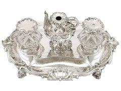 Sterling Silver Inkstand, Antique Victorian '1851'