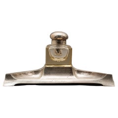 Vintage Sterling Silver Inkwell XL Size, Denmark, 1920