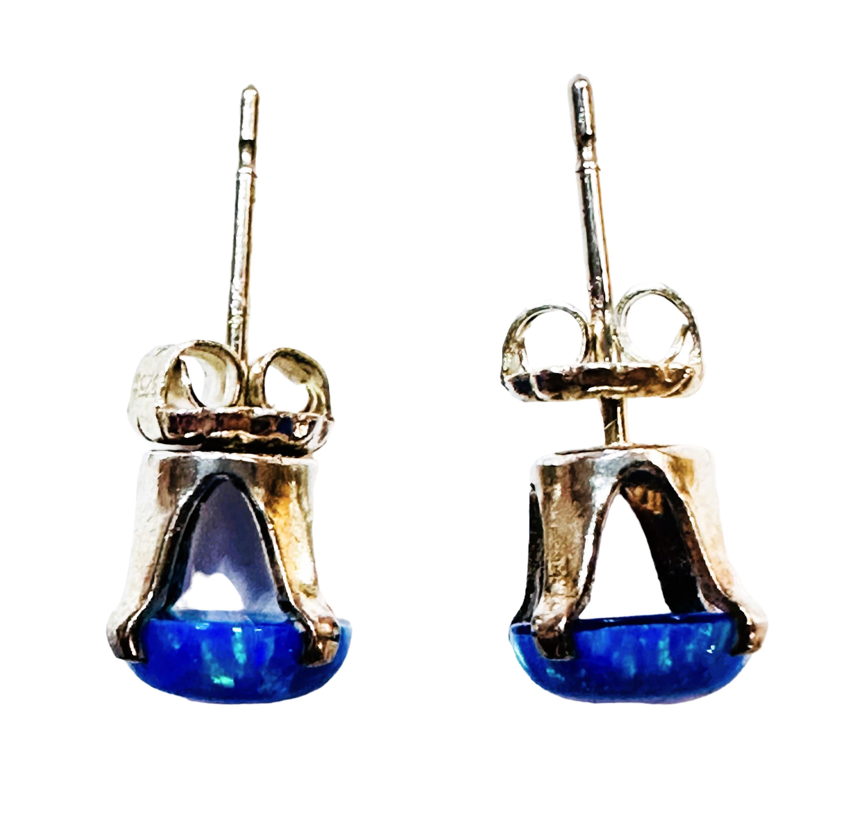 Sterling Silber Intarsien Opal Sandal Halskette und Ohrring Set 1