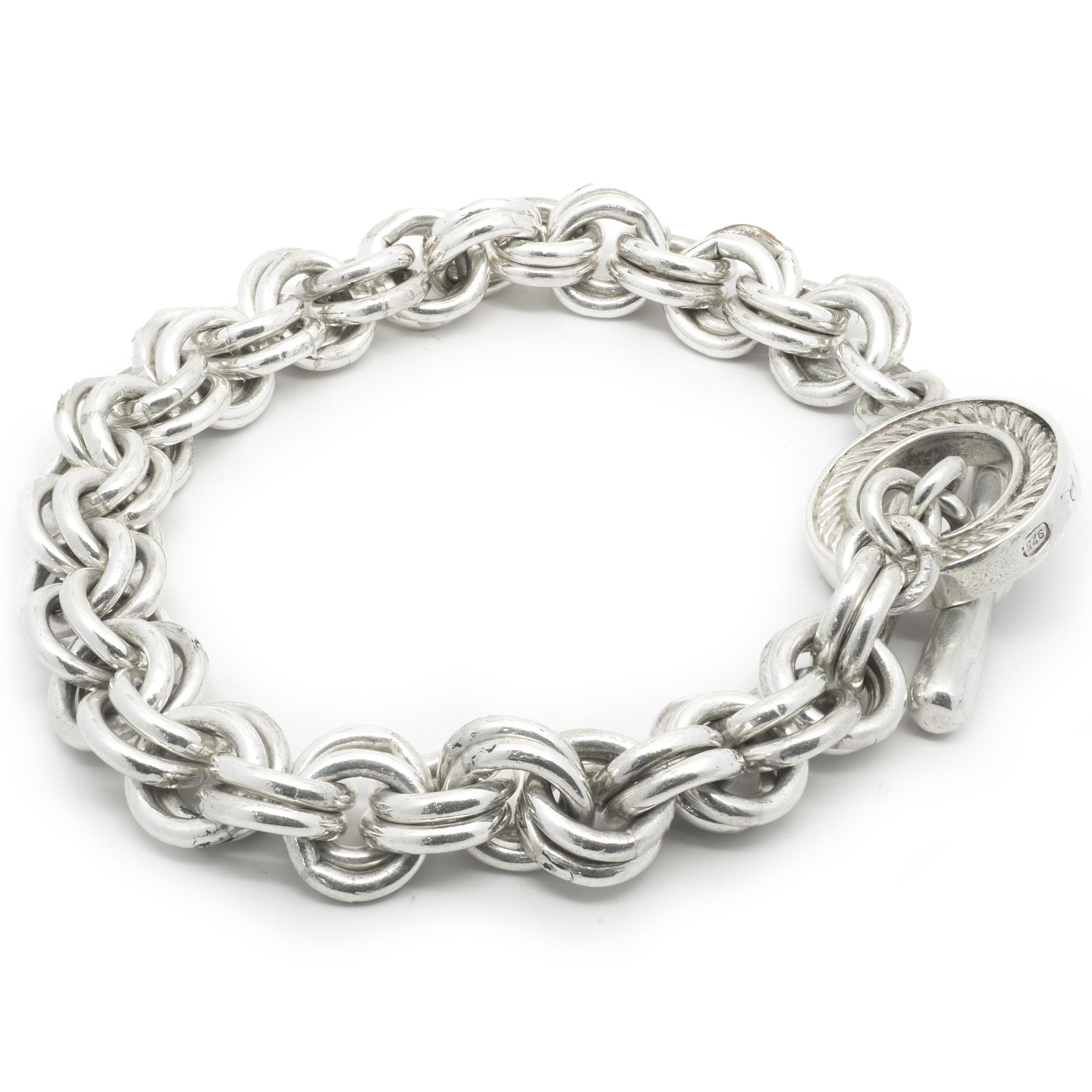 interlocking circle bracelet silver