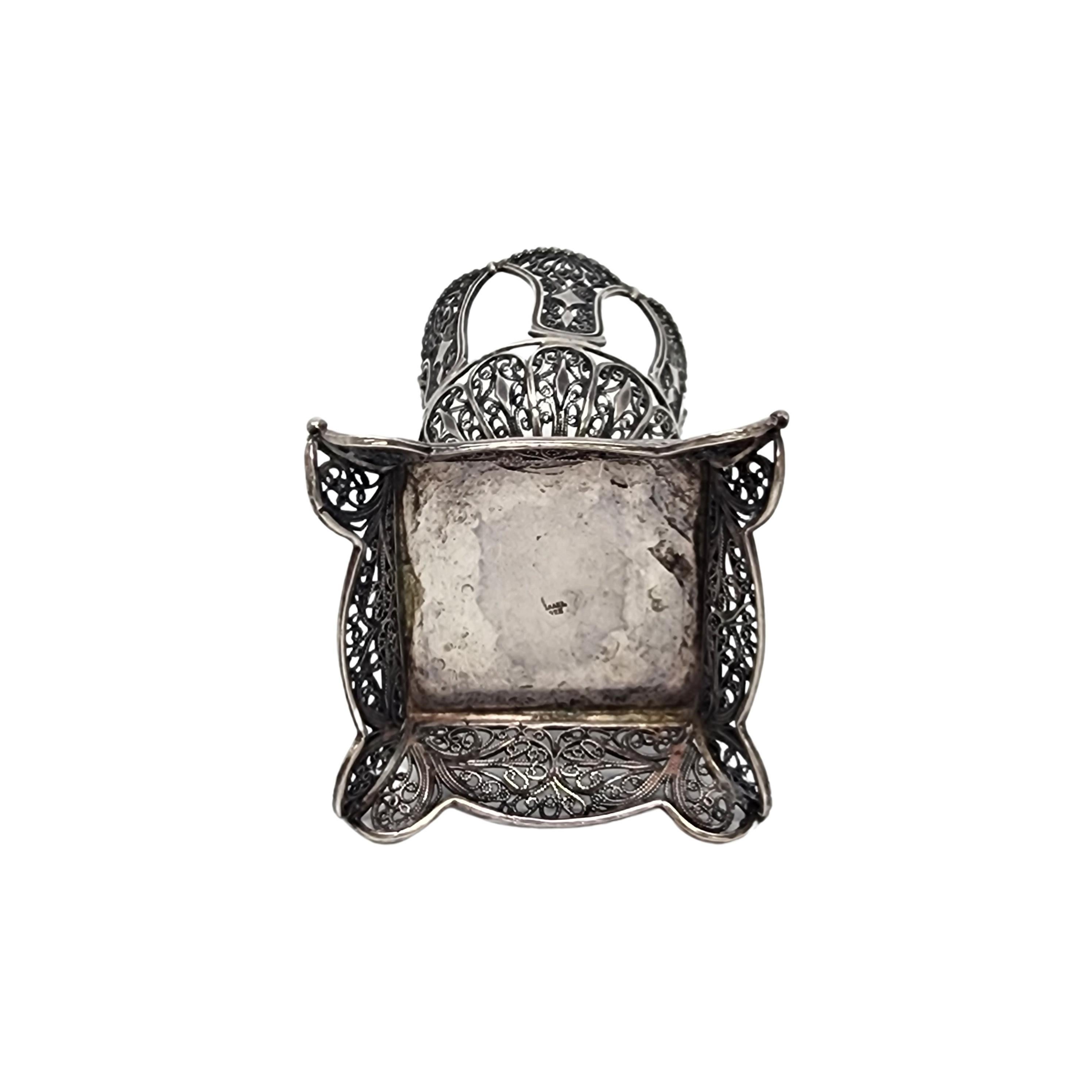 Filigraner Havadalah-Kerzenhalter aus Sterlingsilber Israel #18517 im Angebot 1