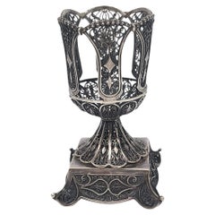 Porte-bougies Havadalah filigrane en argent sterling d'Israël n° 18517