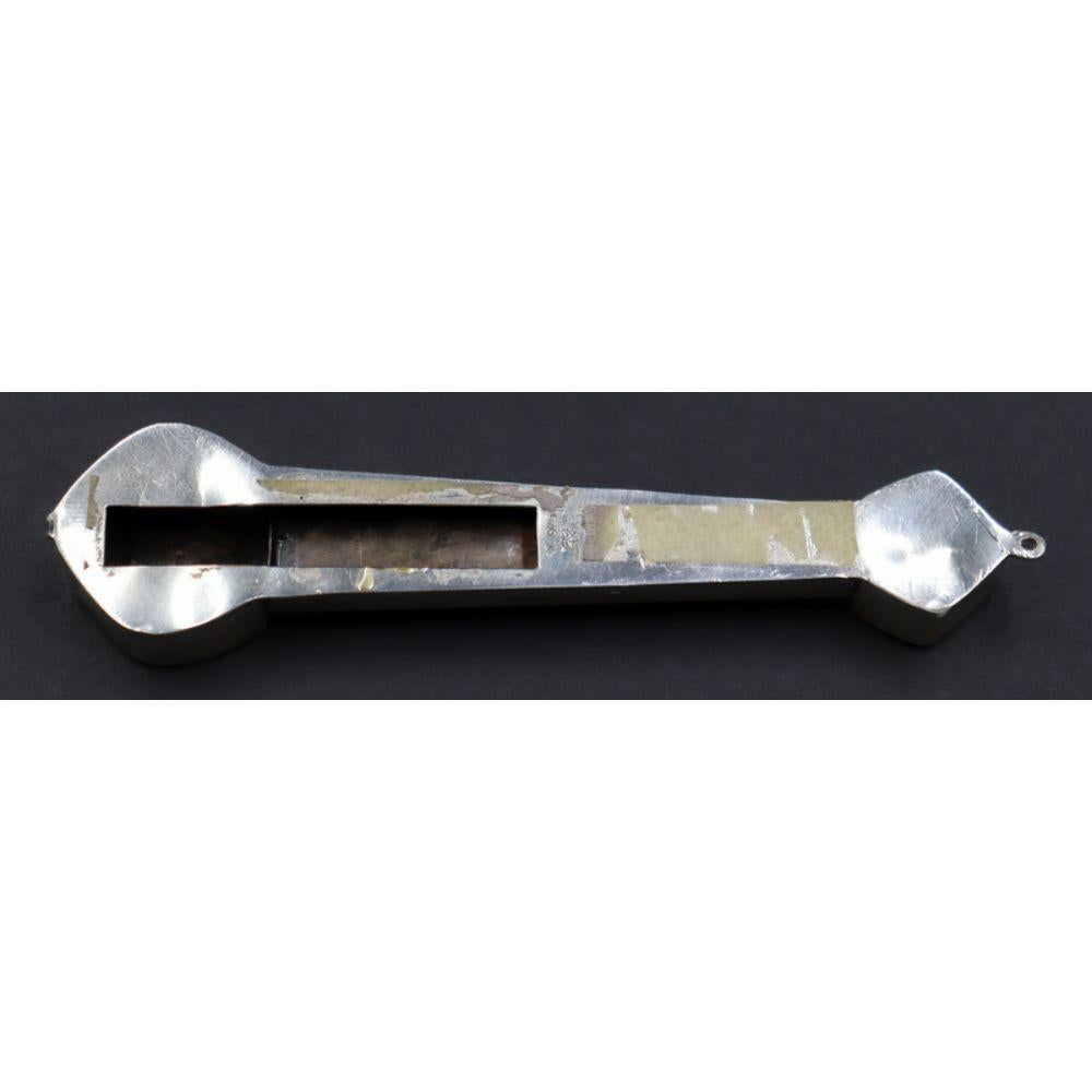 Modern Sterling Silver Israeli Mezuzah Stamped “ST .925 Made in Israel” For Sale