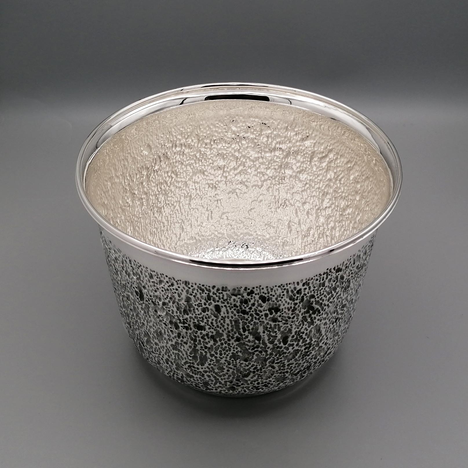 Sterling Silver Italian  - Cachepot Vase Holder For Sale 8