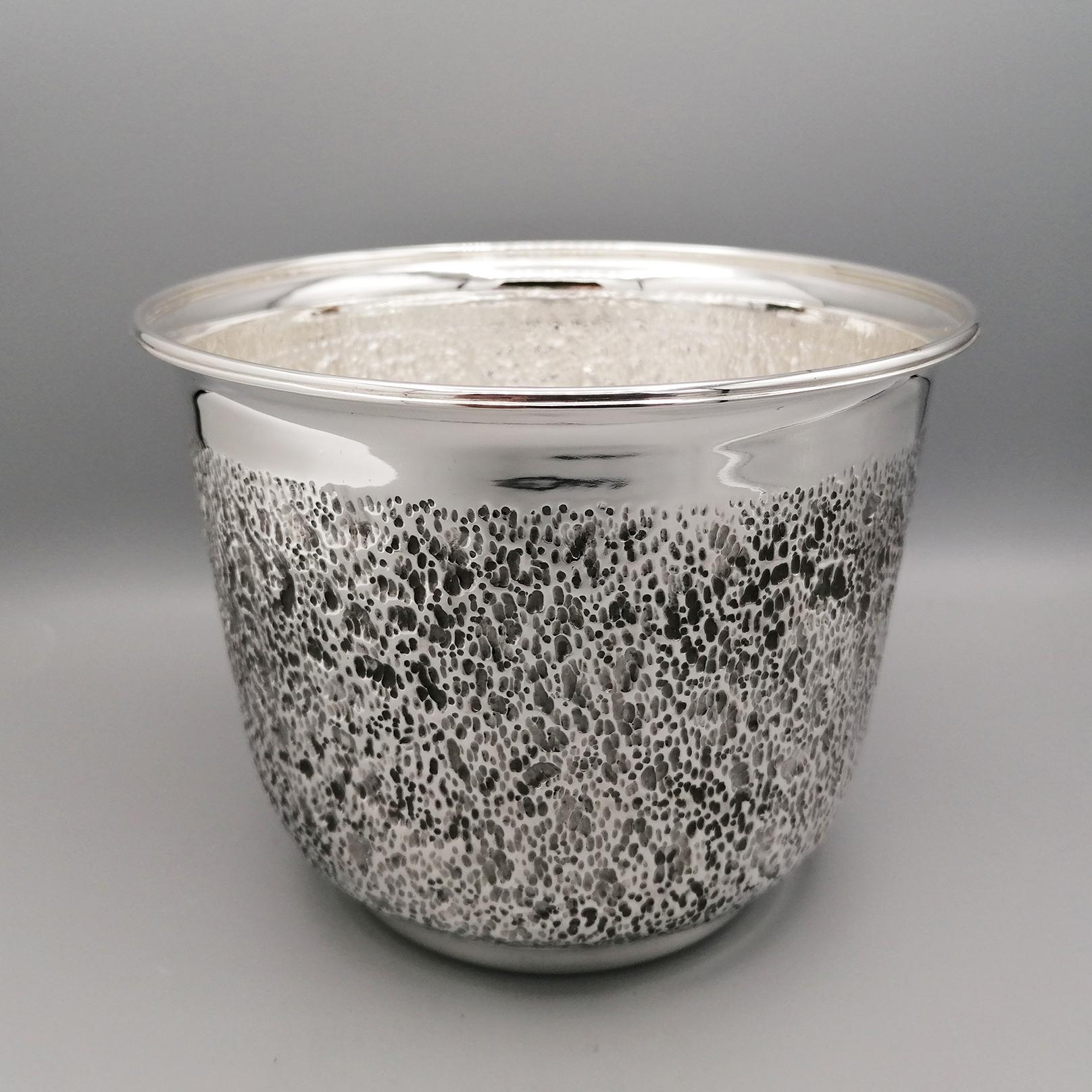 Sterling Silver Italian  - Cachepot Vase Holder For Sale 9