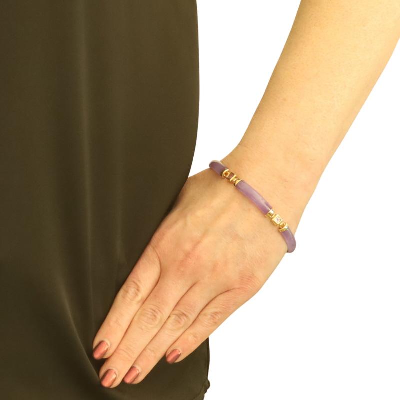 Sterling Silver Jadeite Bracelet 8 1/4