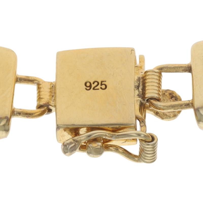 Sterling Silver Jadeite Bracelet 8 1/4