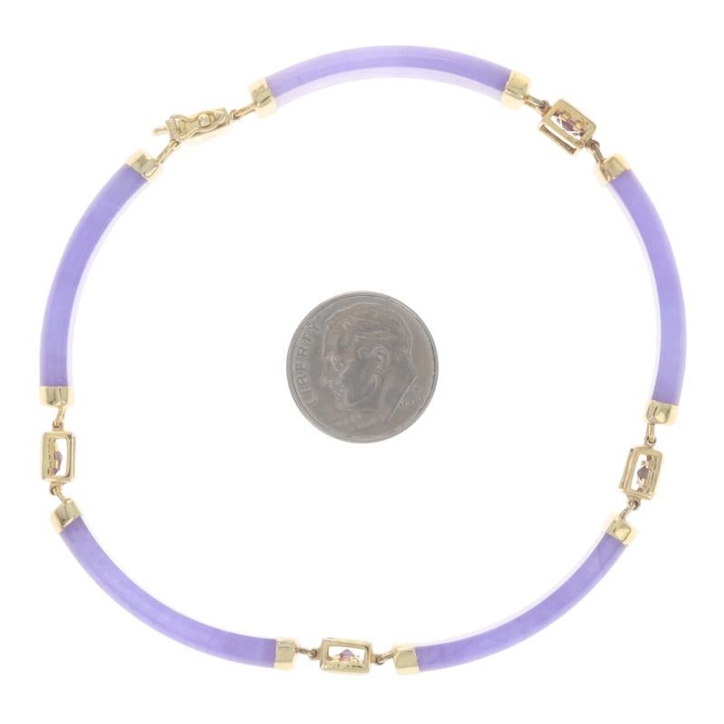 Sterling Silver Jadeite Bracelet 8 1/4