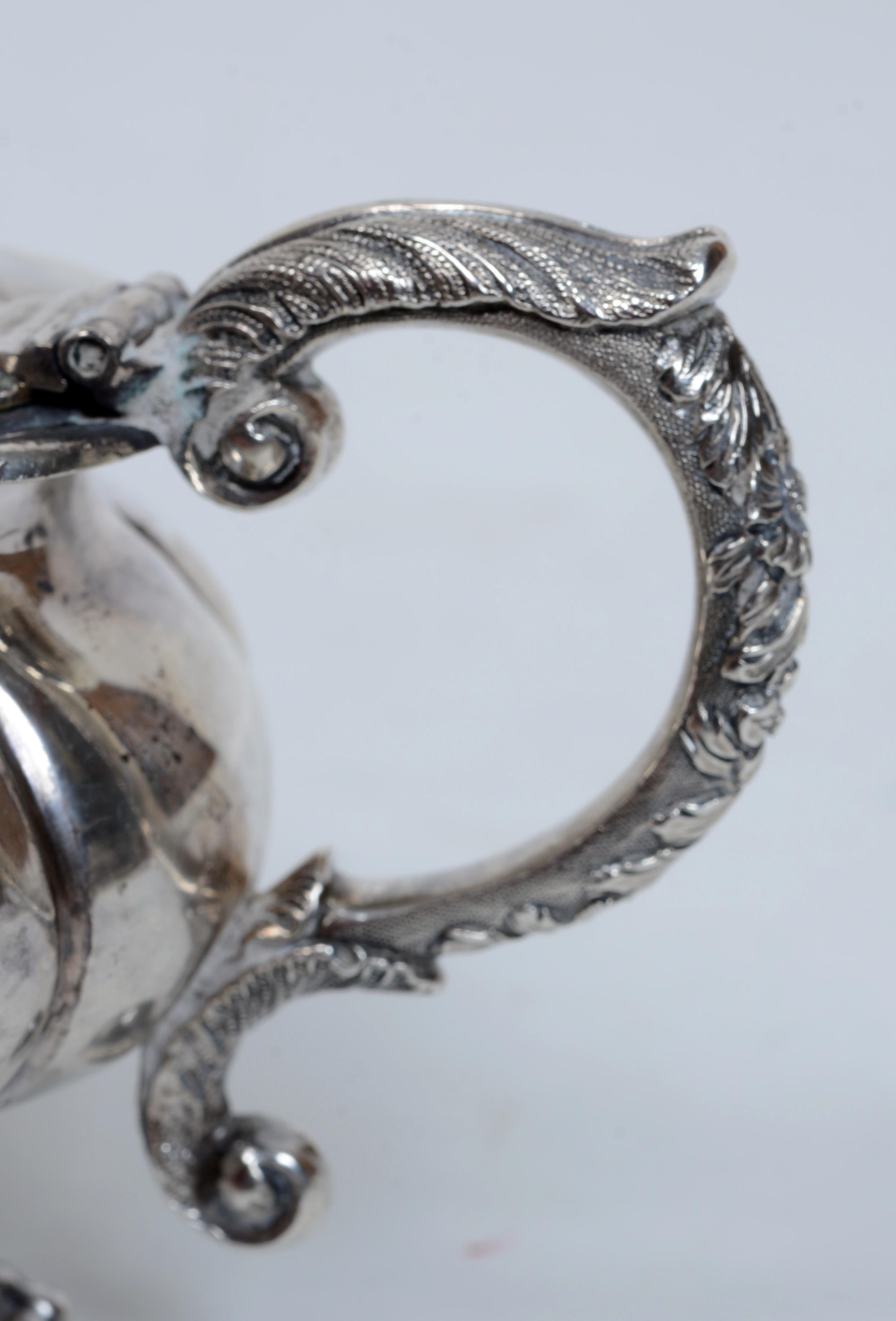 Pot à confiture ou à moutarde en argent sterling avec revêtement en cobalt d'origine par Savory, 1828/29 Bon état - En vente à valatie, NY