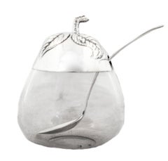 Pot en argent sterling avec cuillère