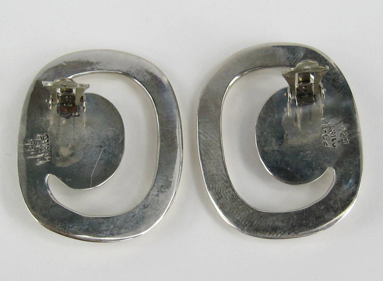 Women's  Sterling Silver Jasper Stone Earrings, Mexican Never worn  For Sale