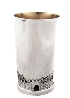 Sterling Silver Jerusalem Cup & Plate