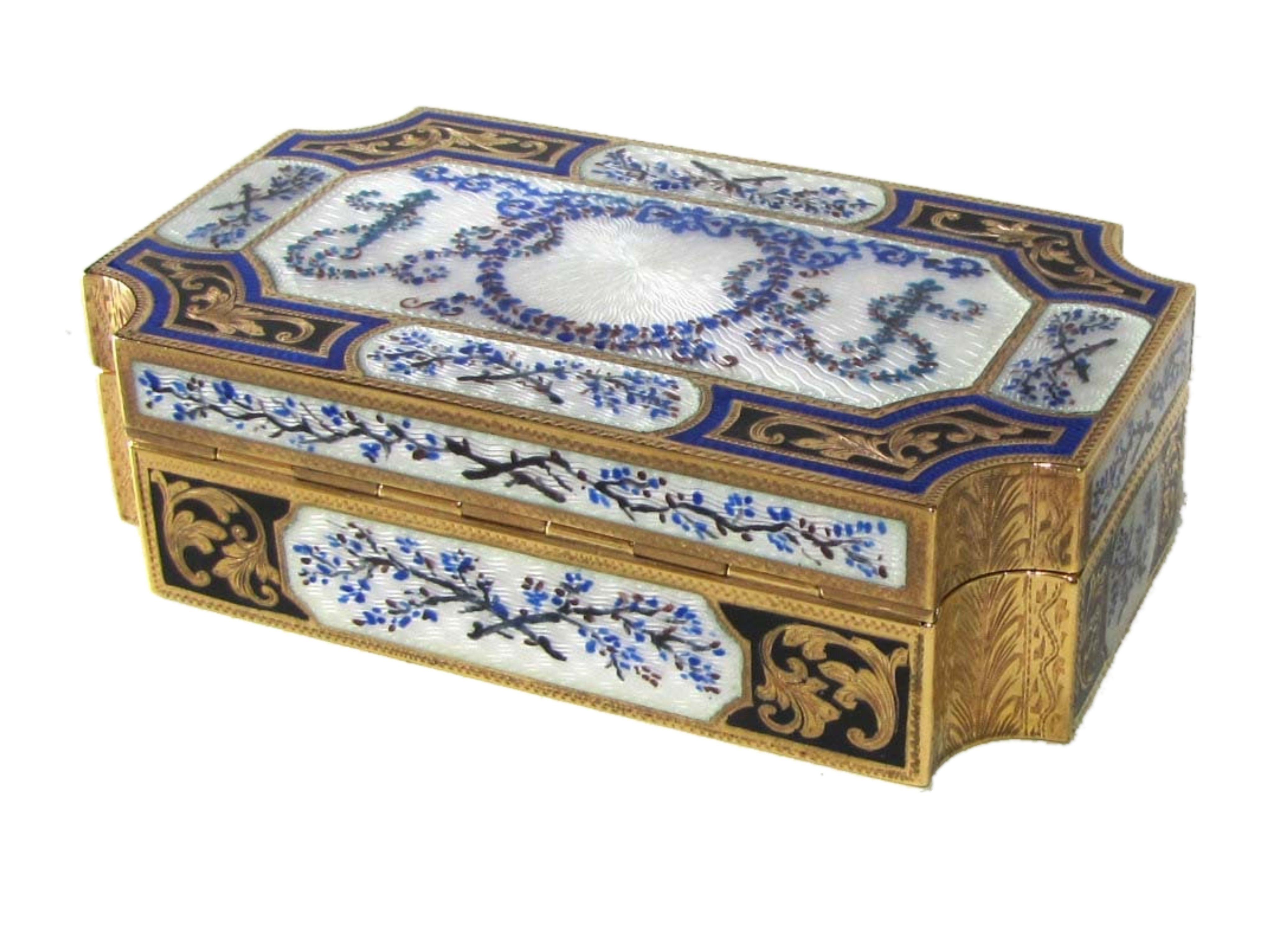 Sterling Silver Jewel Box Fire Enamel Guilloché Hand Painted, Engraved Salimbeni In Excellent Condition In Firenze, FI