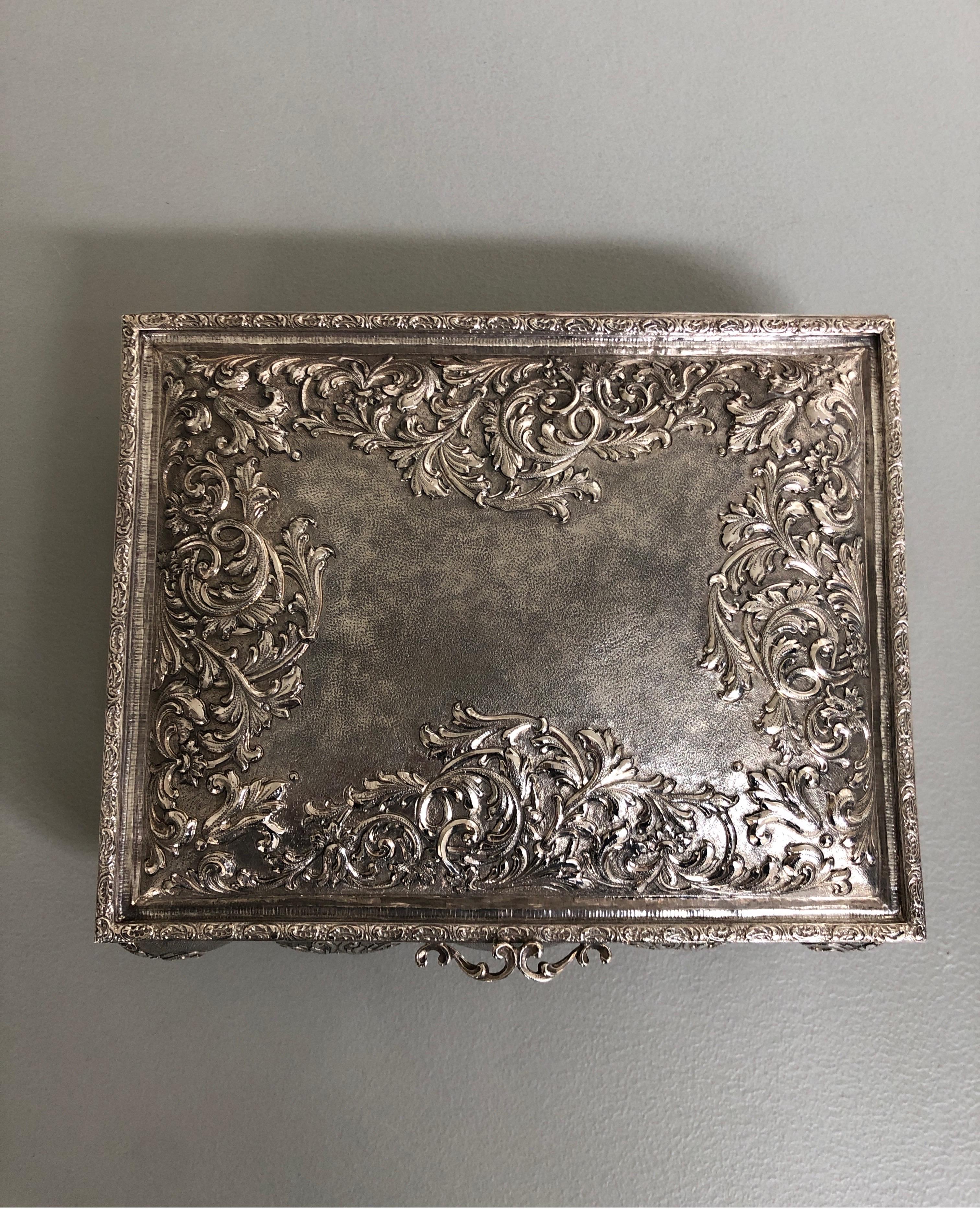 antique silver jewlery box