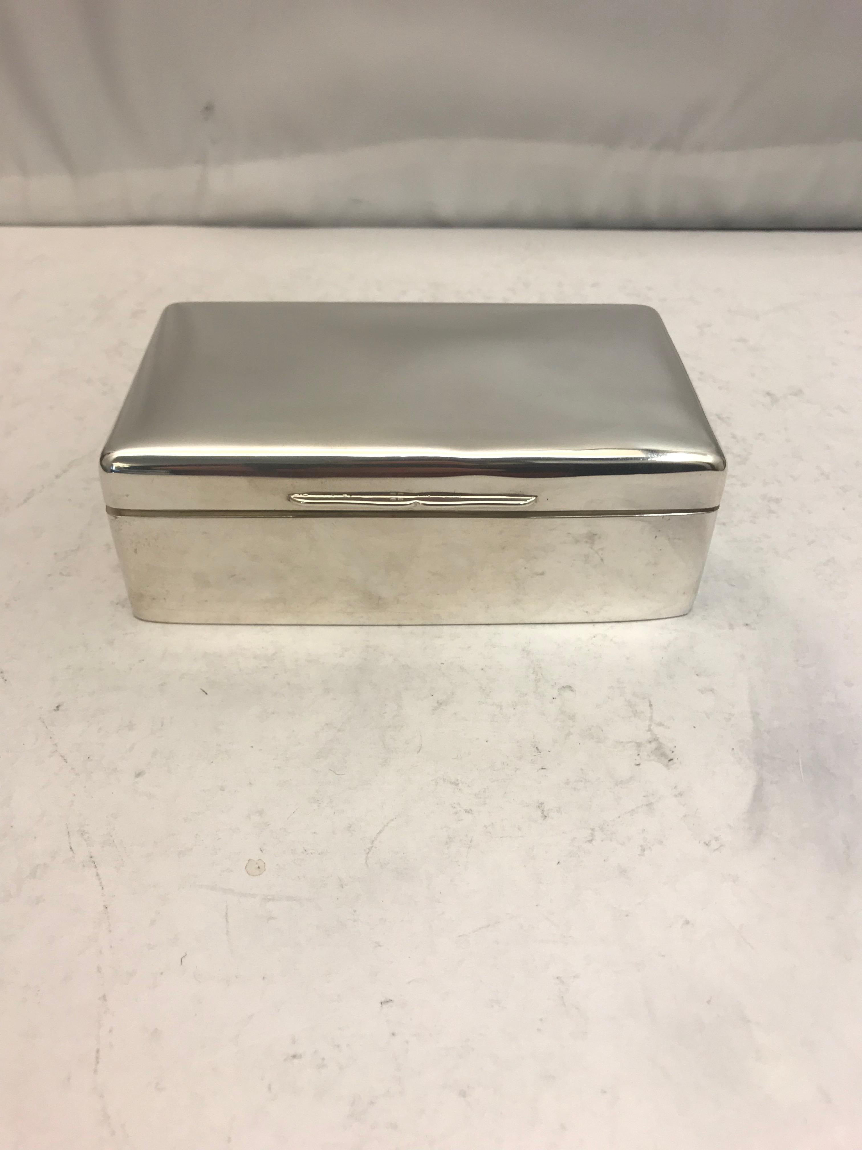 Sterling Silver Jewelry Box by Mappin & Webb In Good Condition For Sale In London, London