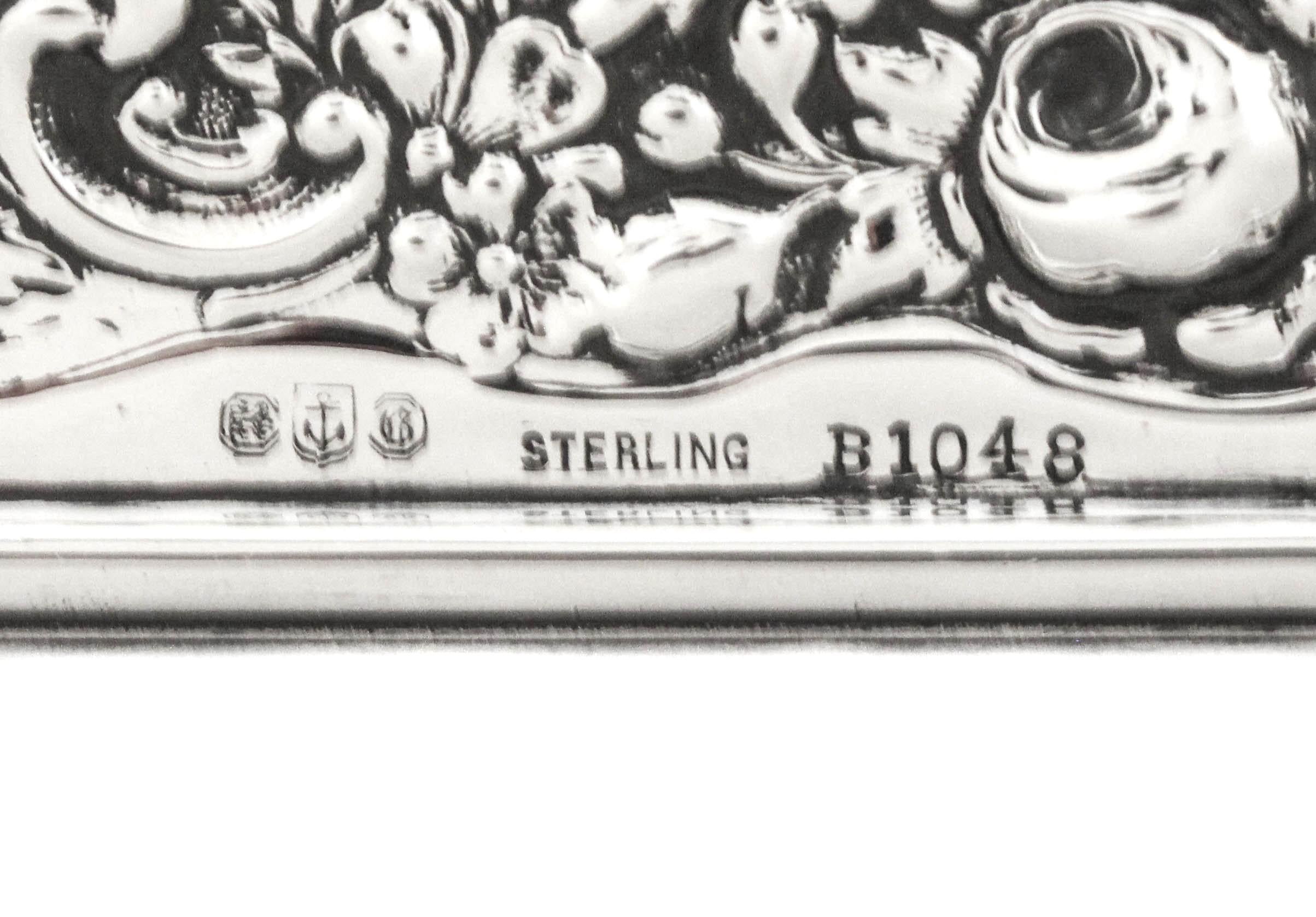 Argento 925 Scatola per gioielli in argento, circa 1900 in vendita