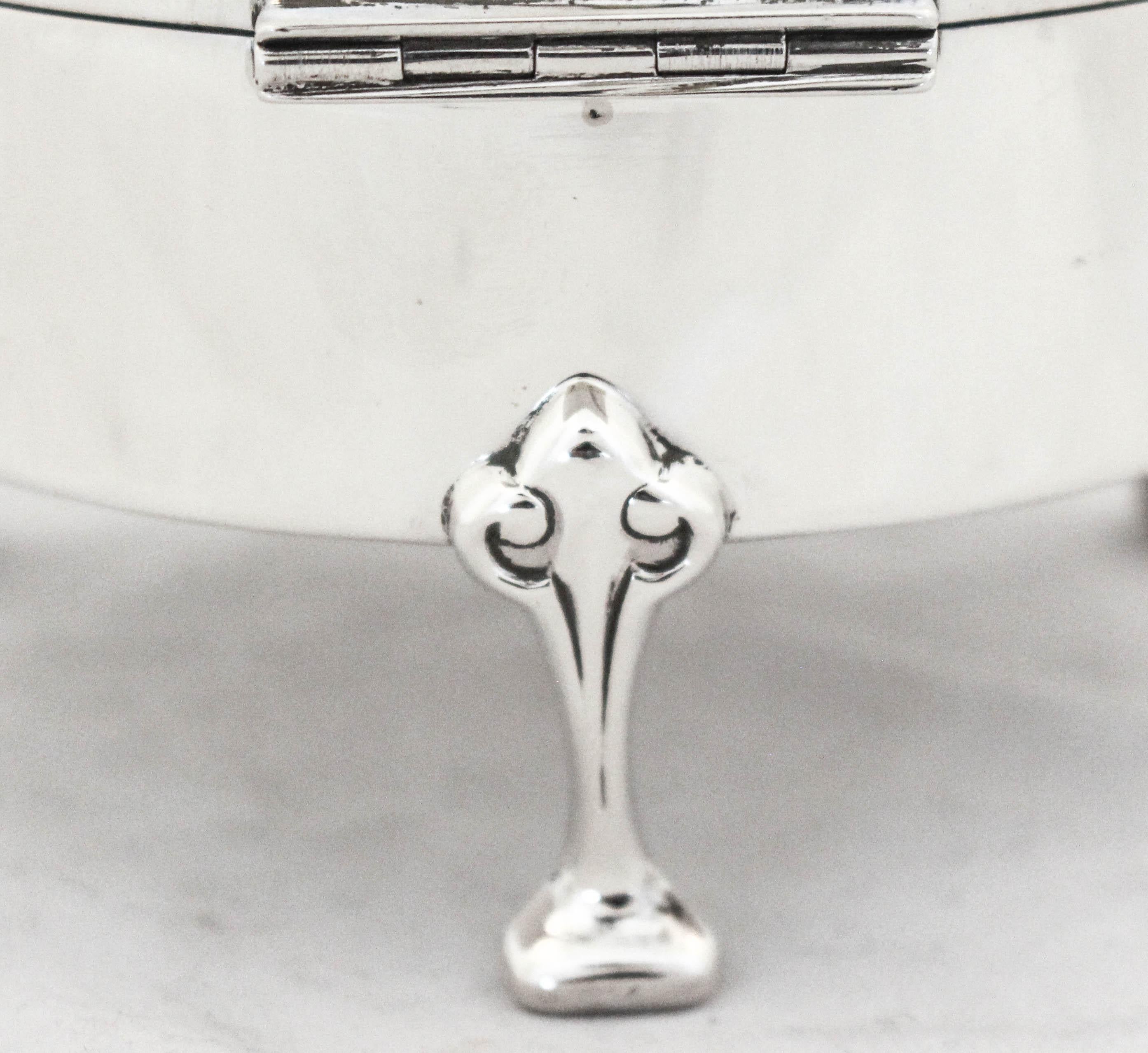 Early 20th Century Sterling Silver Jewelry Box For Sale