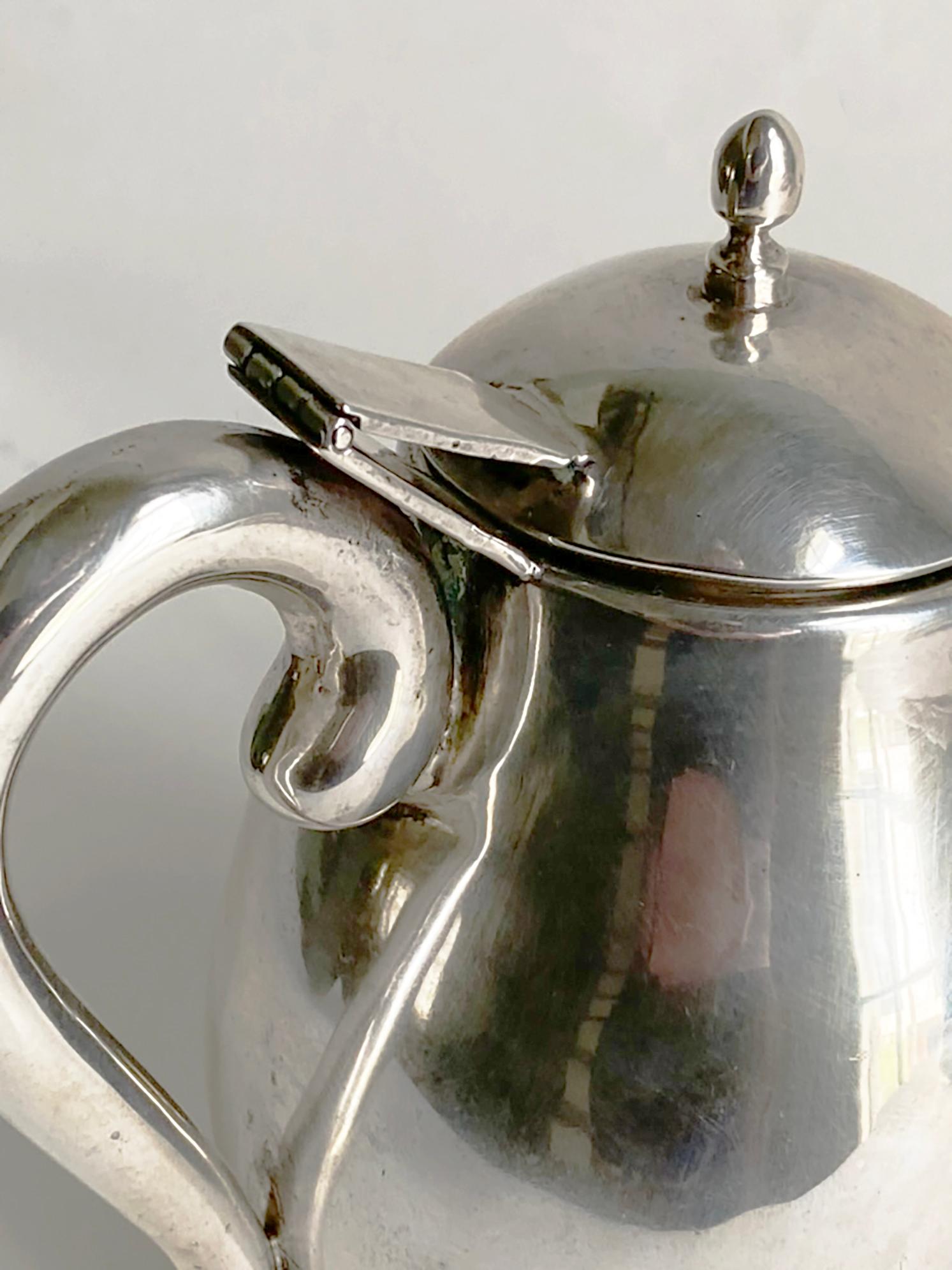 Sterling Silber JLR Juventino Lopez Reyes Mexiko Teekanne Krug im Angebot 3