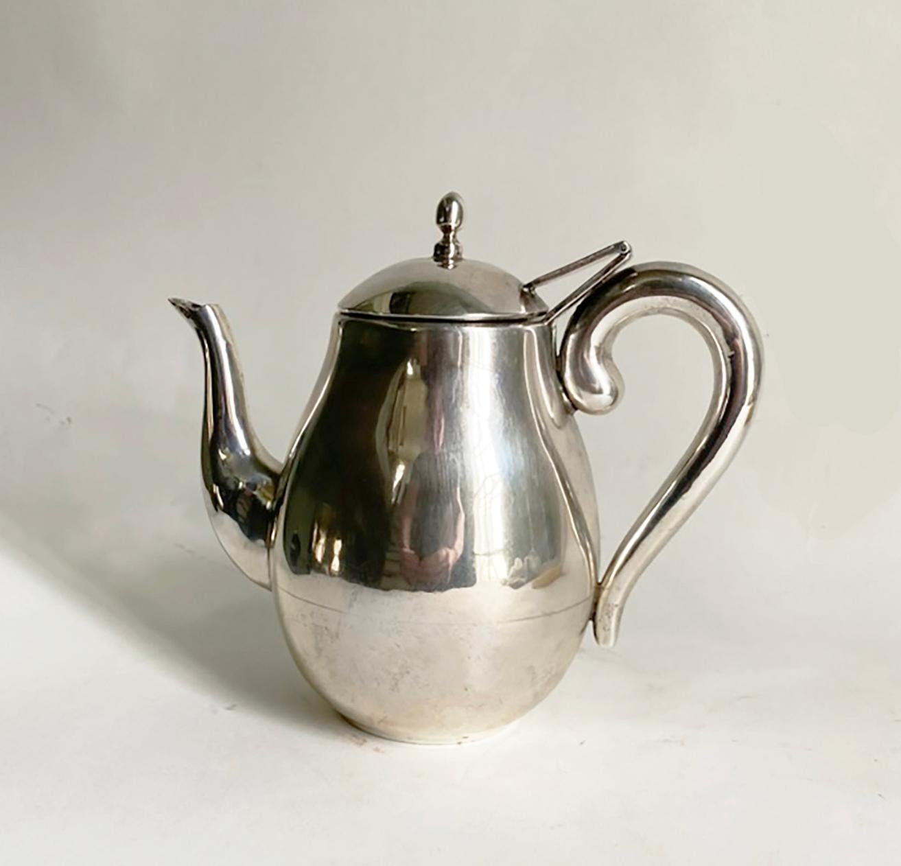 Sterling Silber JLR Juventino Lopez Reyes Mexiko Teekanne Krug (Mexikanisch) im Angebot