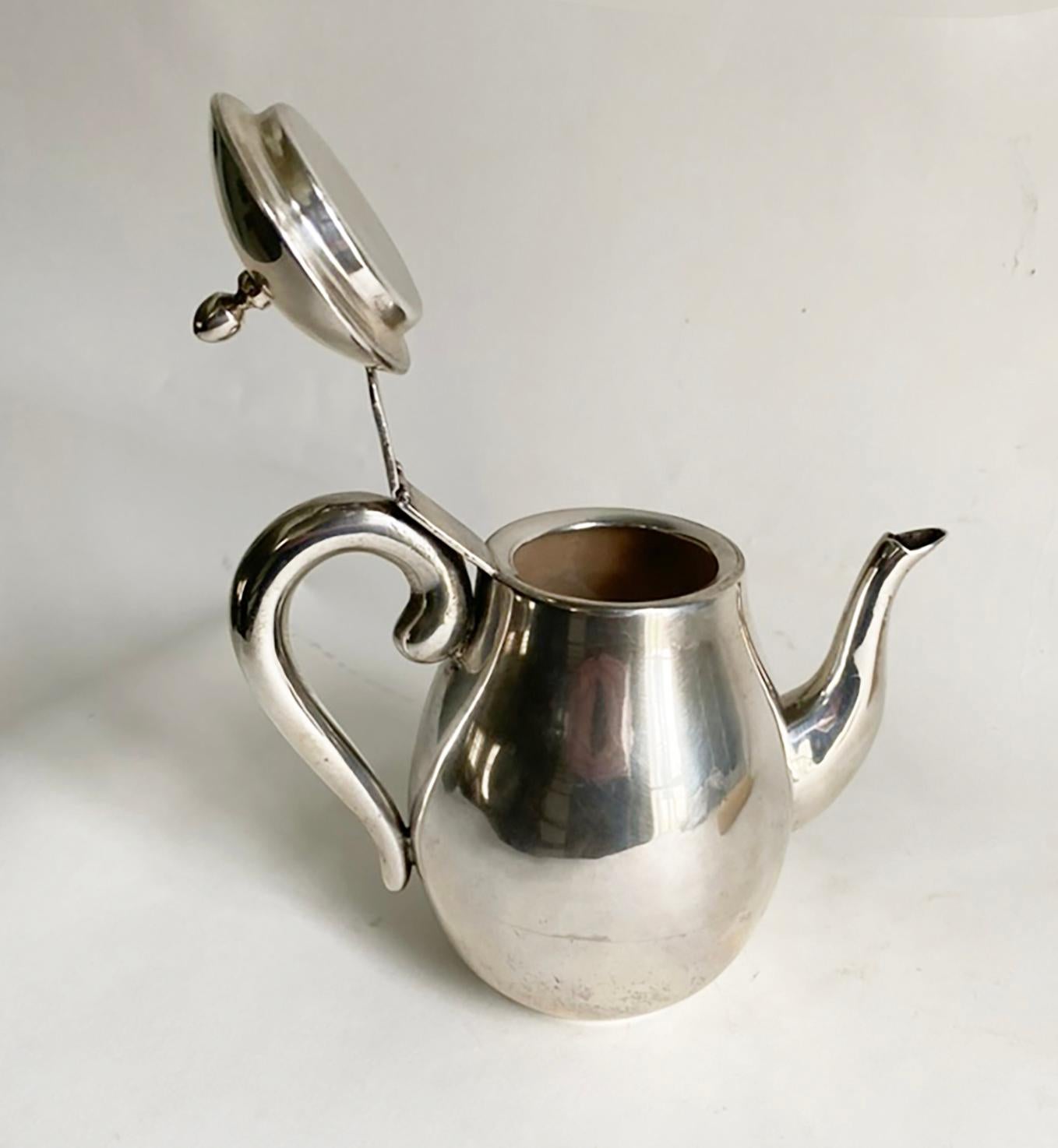 Sterling Silber JLR Juventino Lopez Reyes Mexiko Teekanne Krug (20. Jahrhundert) im Angebot
