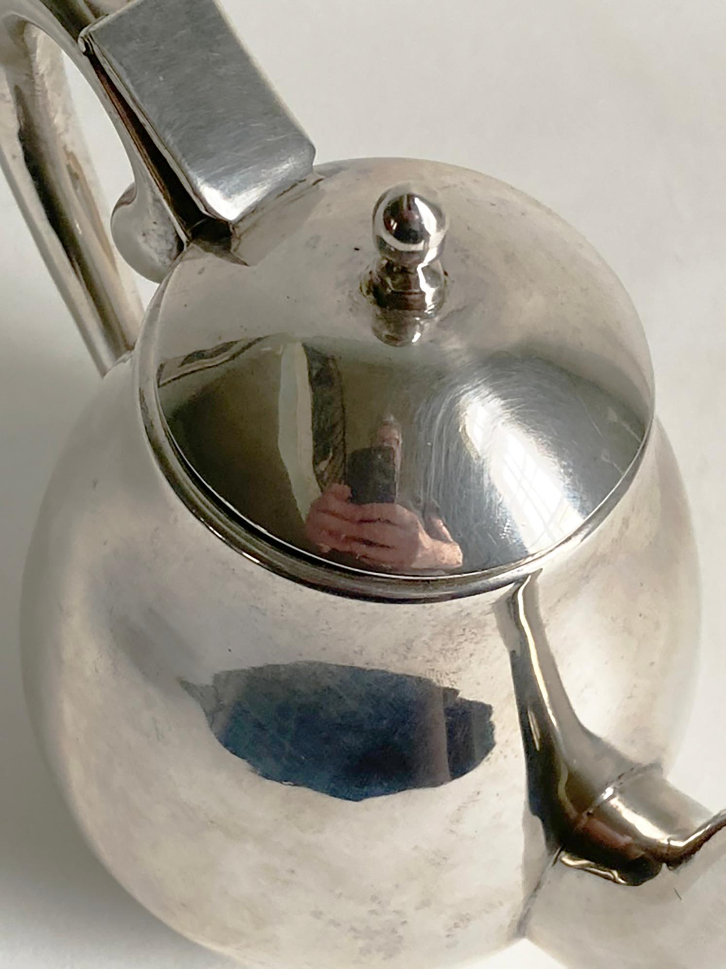 Sterling Silber JLR Juventino Lopez Reyes Mexiko Teekanne Krug im Angebot 2