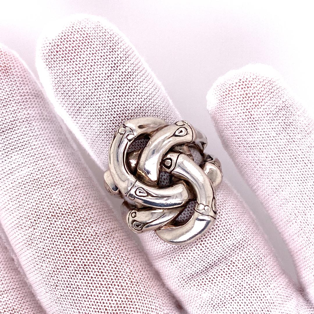 mens silver knot ring