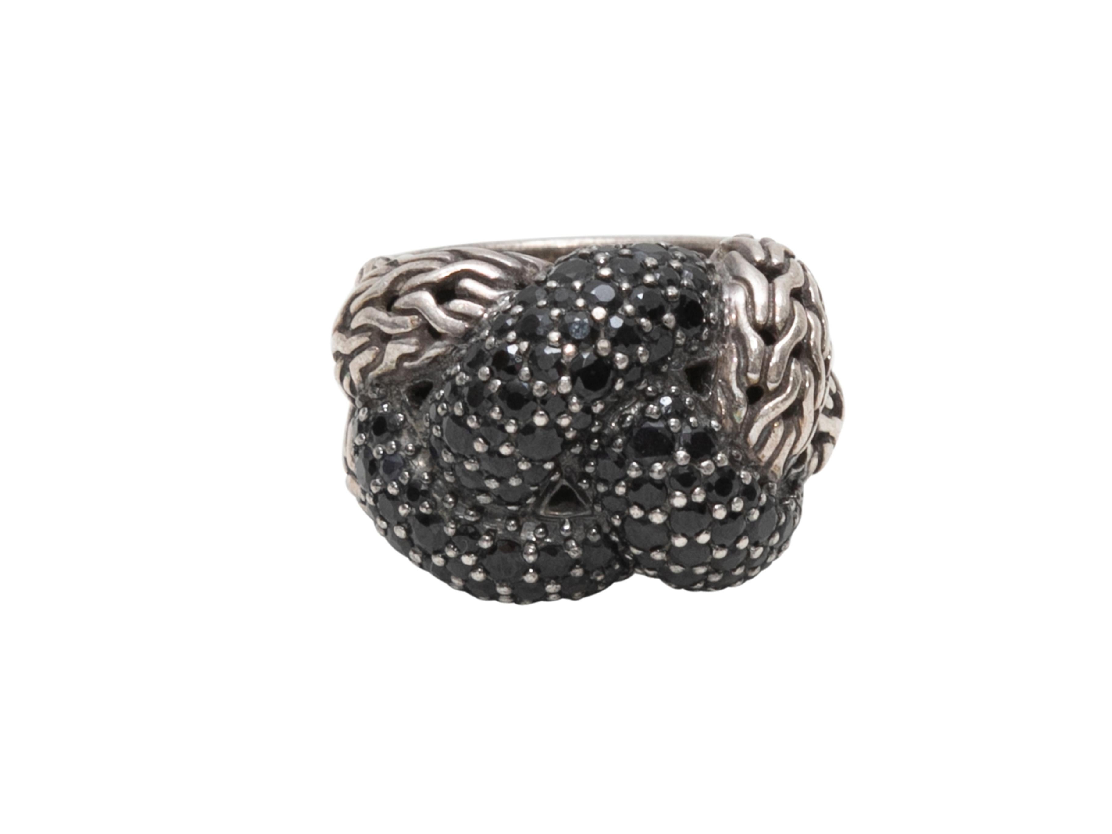 Sterling silver and Lava black sapphire ring by John Hardy. 1