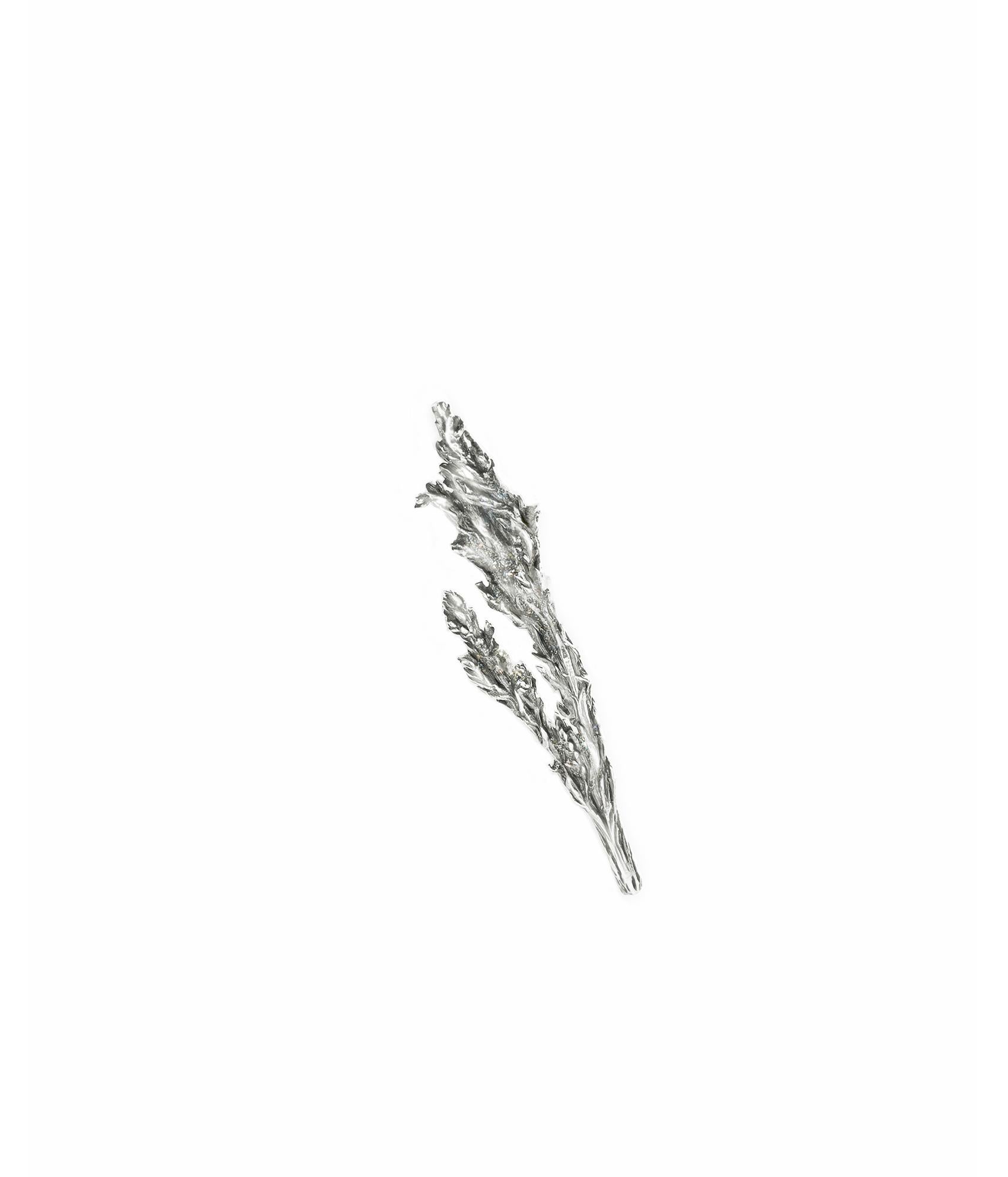 Sterling Silver Juniper Contemporary Brooch by the Artist For Sale 6