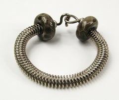 Sterling Silver Kathleen Dennison Hand Crafted Bracelet Glass Bead