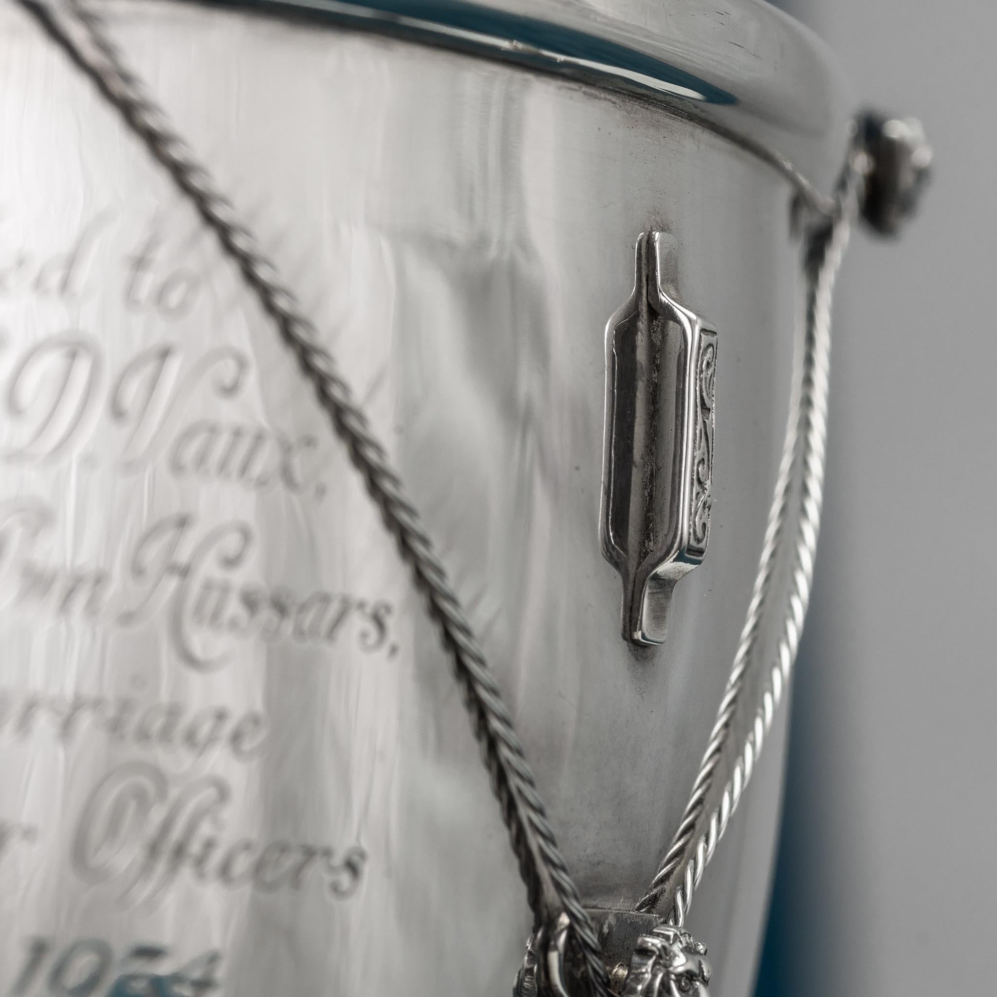 Sterling Silver 'Kettle Drum' Ice Cube Bucket, Hallmarked, London 1933 7