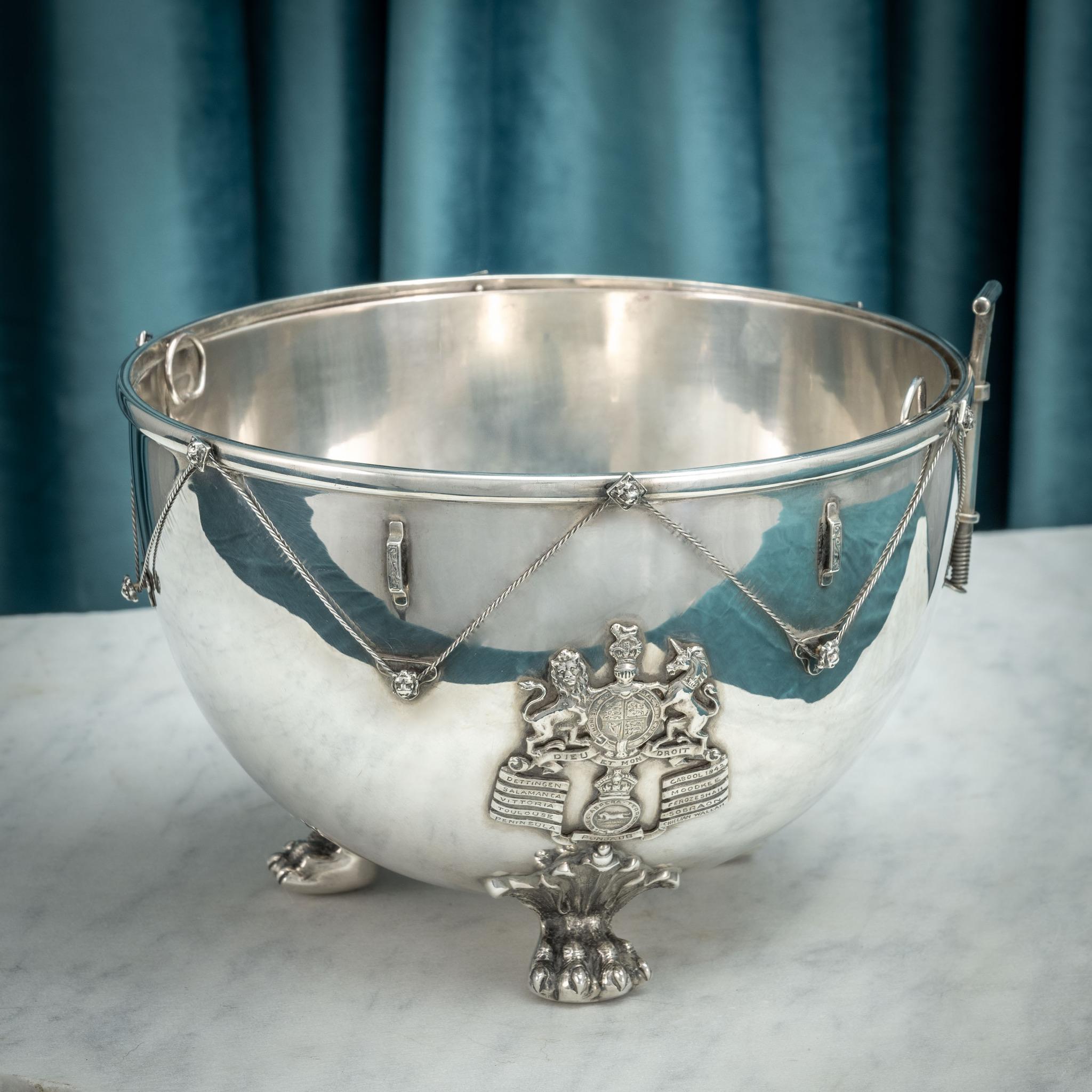 British Sterling Silver 'Kettle Drum' Ice Cube Bucket, Hallmarked, London 1933