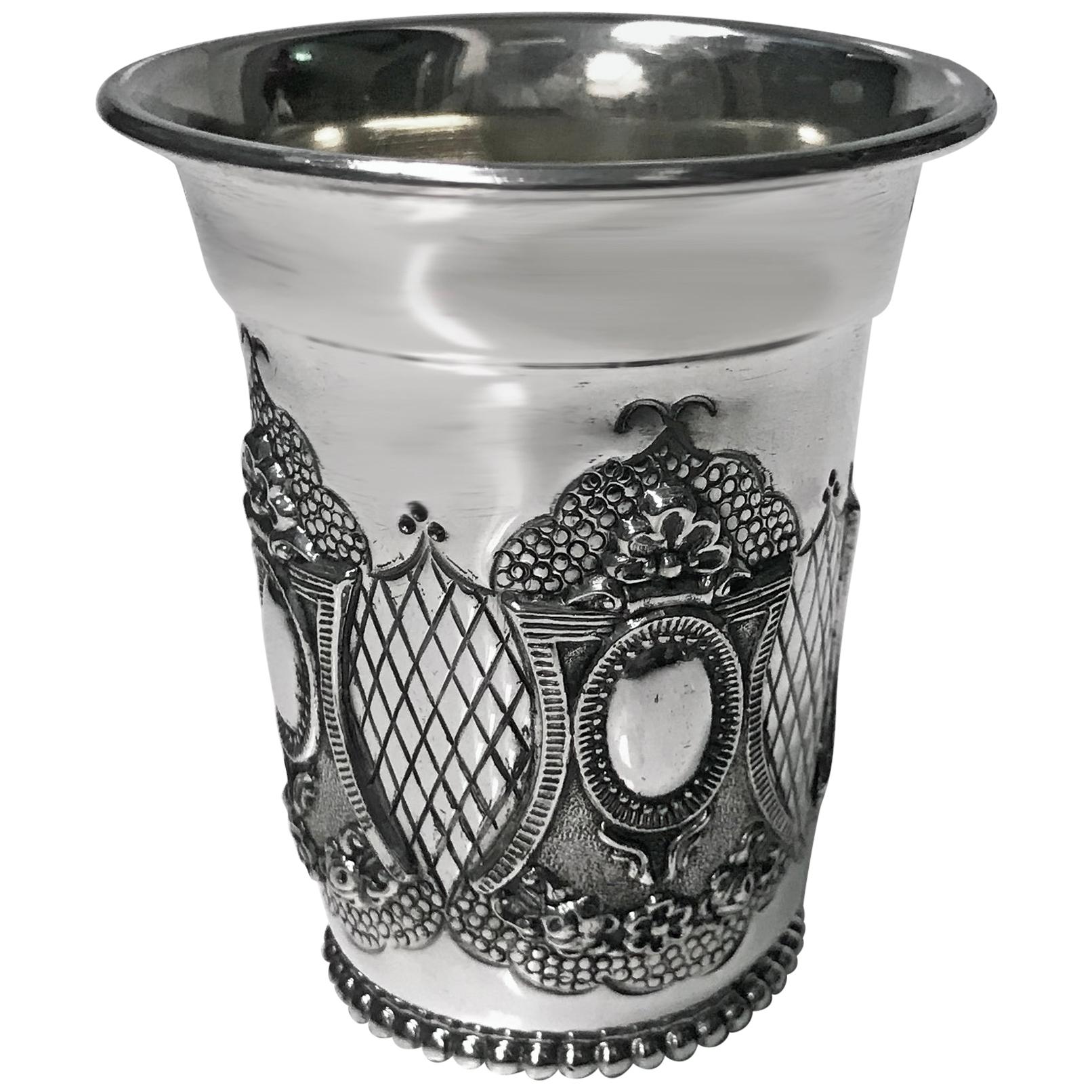 Sterling Silver Kiddush Cup Becher, 20th Century