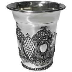 Vintage Sterling Silver Kiddush Cup Becher, 20th Century