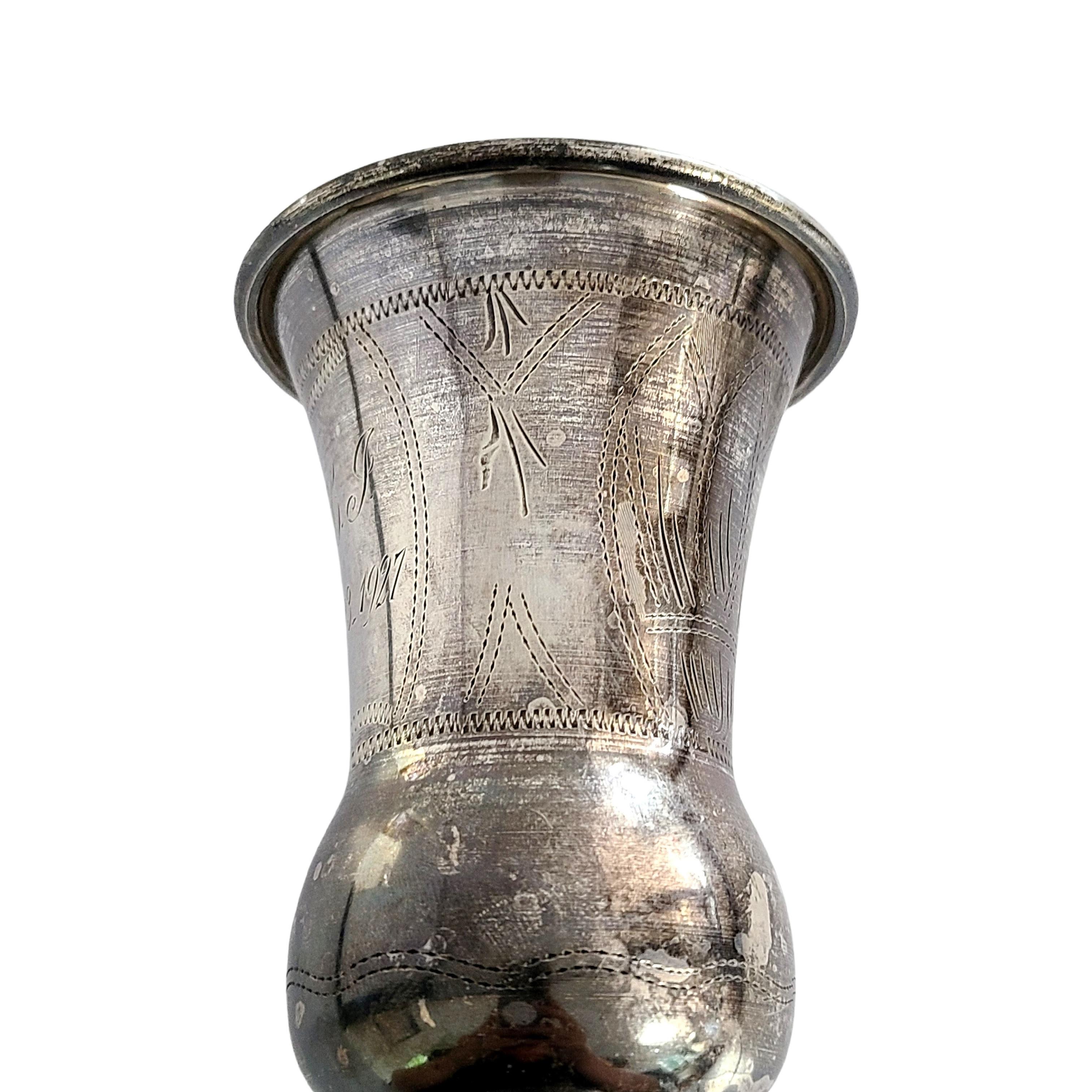 antique silver kiddush cup