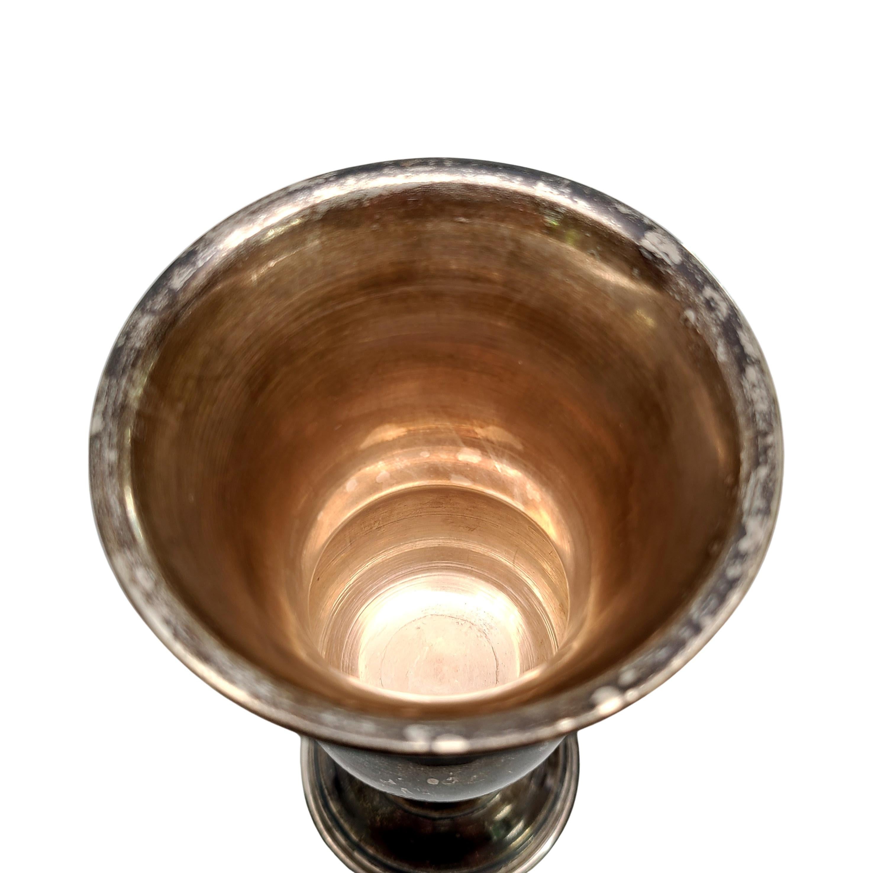 Coupe Kiddush en argent sterling avec monogramme en vente 4