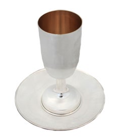 Sterling Silver Kiddush Cup & Plate