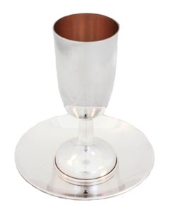 Sterling Silver Kiddush Cup & Plate