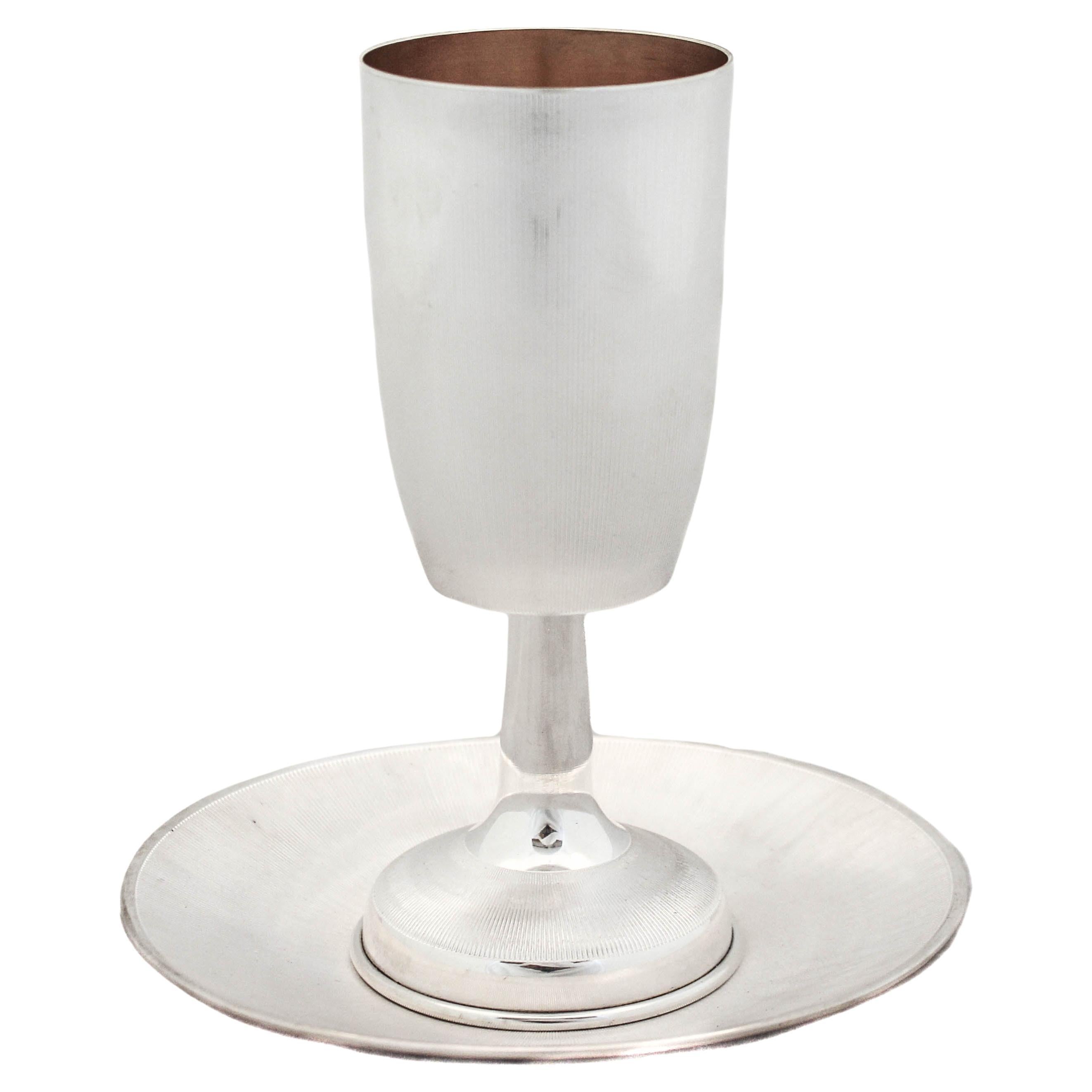 Sterling Silver Kiddush Cup & Plate