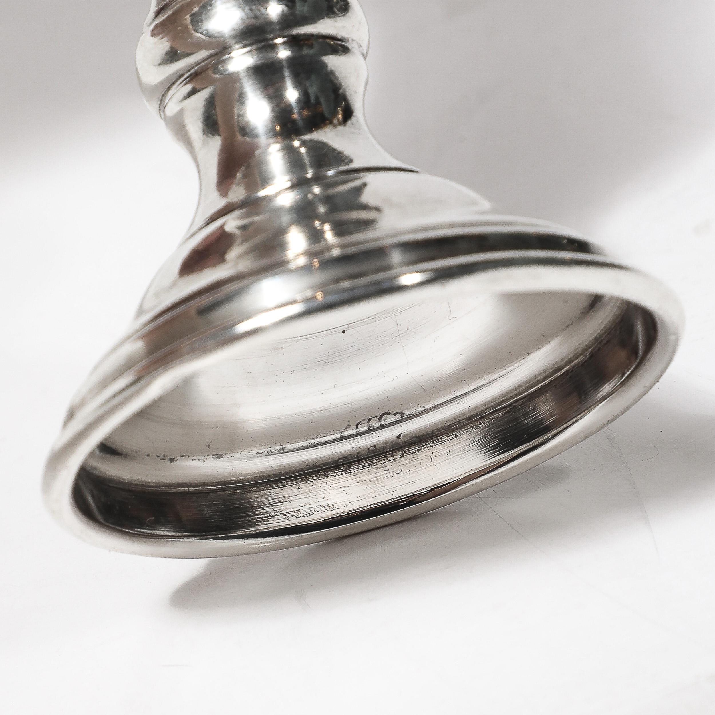 Copa de Kiddush de Plata de Ley con Detalles Lineales Labrados a Mano y Motivo de la Estrella de David en venta 5