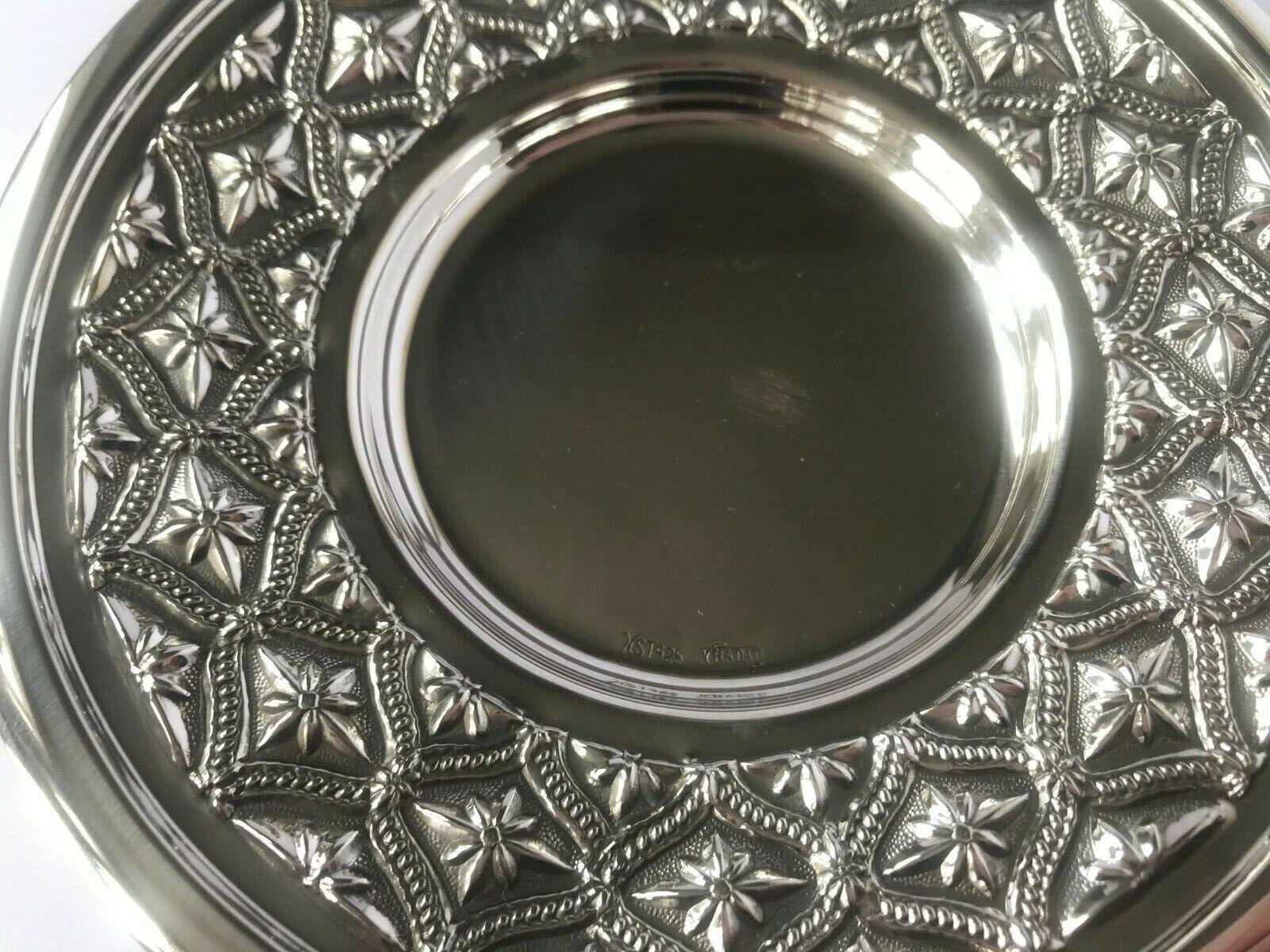 Women's or Men's Sterling Silver Kiddush Plate by Hadad For Sale