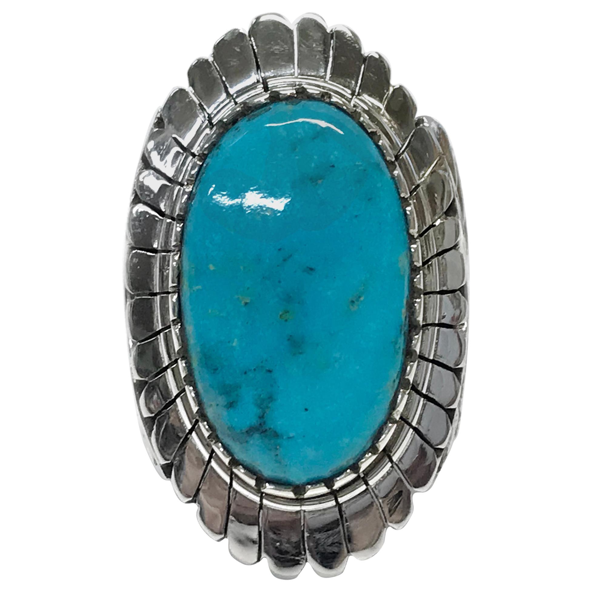 Sterling Silver Kingman Turquoise Ring