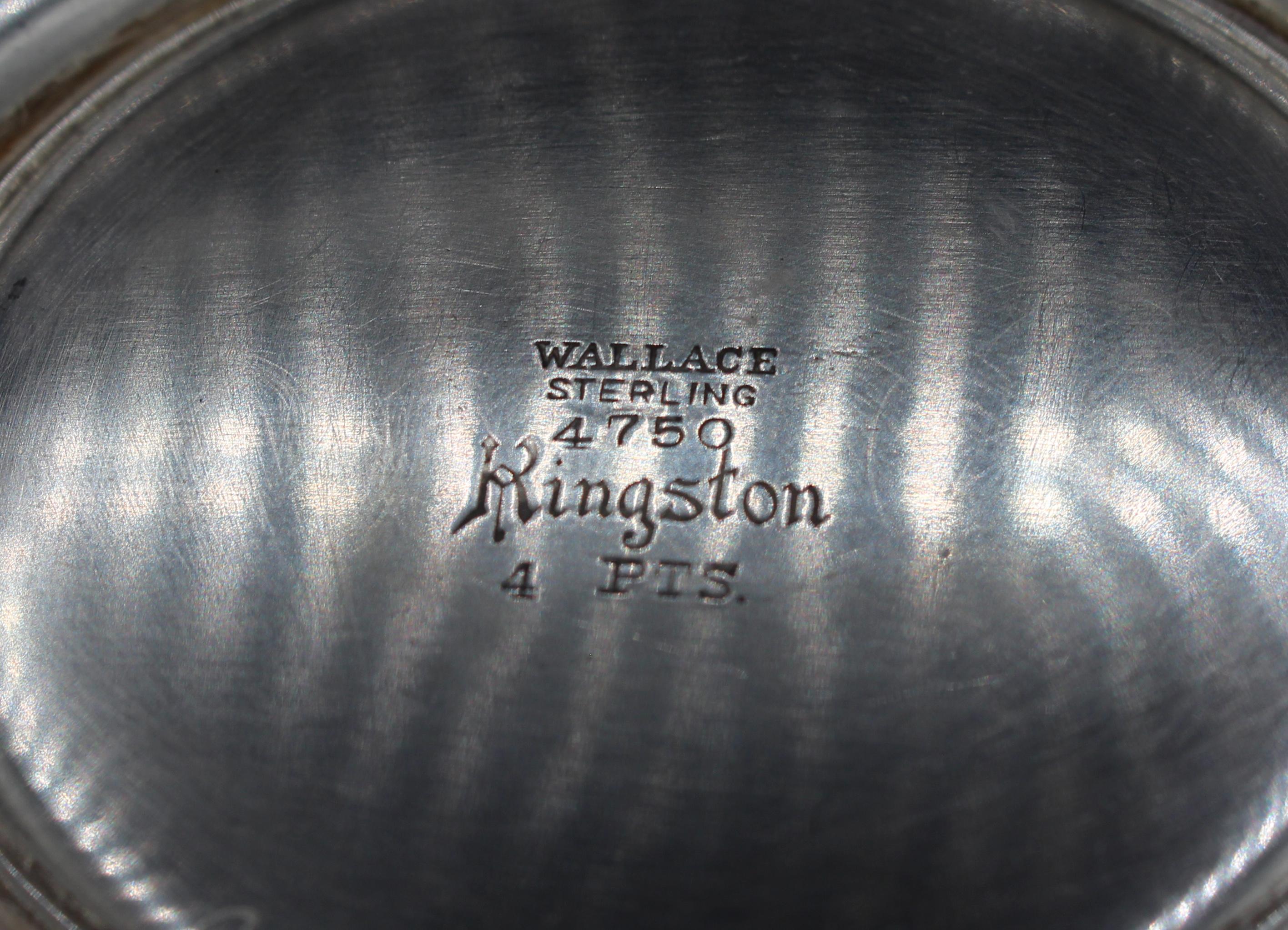 Wasserkrug aus Sterlingsilber mit Kingston-Muster von Wallace, ca. 1950er Jahre 1