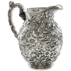 Antique Sterling Silver Kirk and Sons Repousse Pitcher