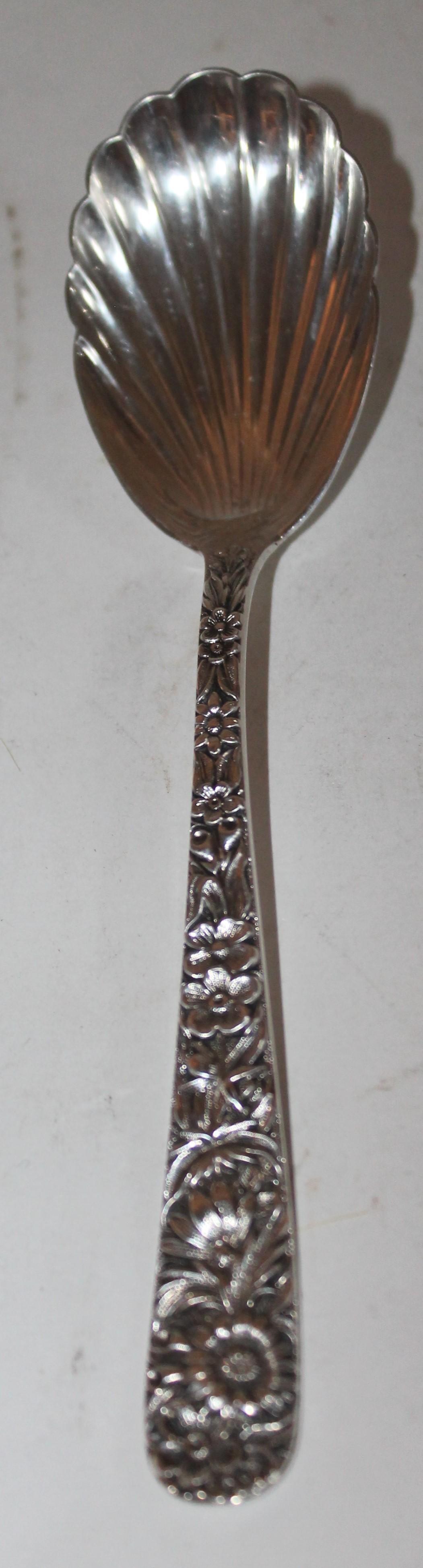 Sterling Silver Kirk Repose Serving Pieces / 7 Pieces In Excellent Condition For Sale In Los Angeles, CA