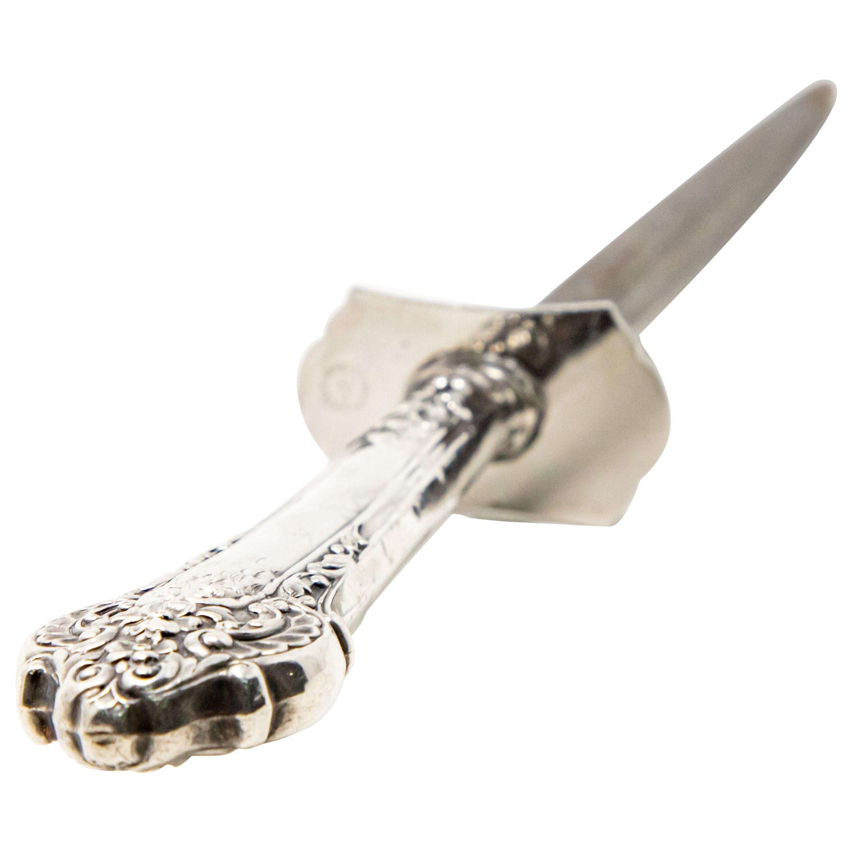 Sterling Silver Knife Sharpener For Sale