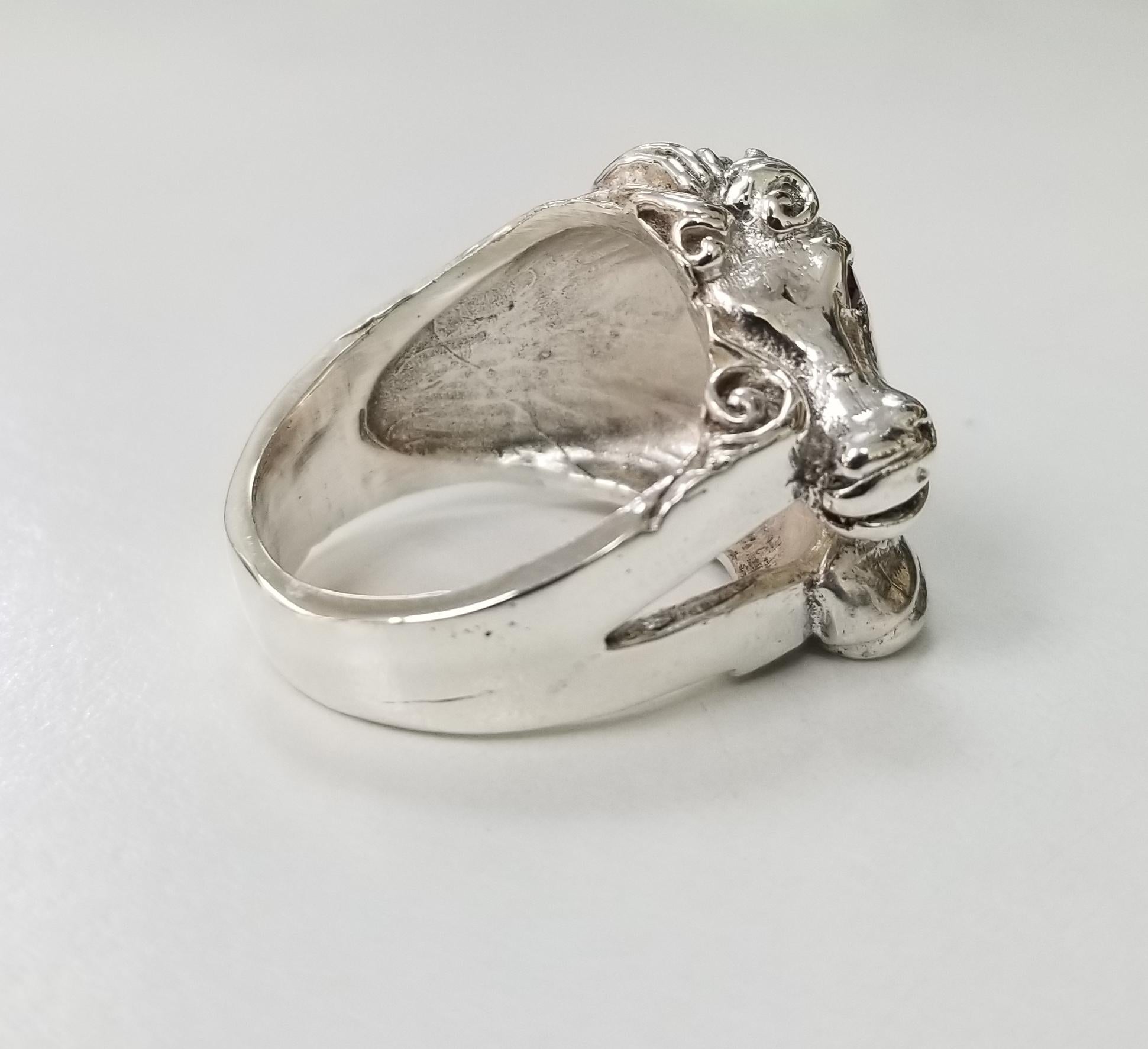 silver horse ring